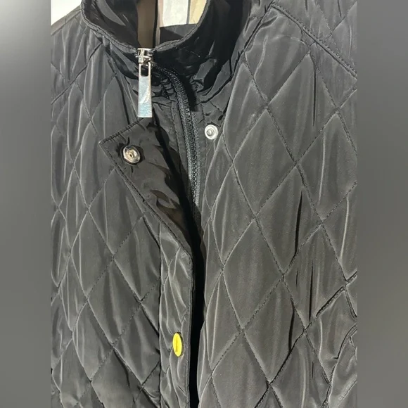 Black QUILTED Jacket – Early 2000s Y2K -Medium-Equestrian English Country Side - Picture 3 of 10